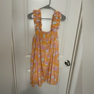 Crosby by Mollie Burch Orange Polka Dot Ruffle Dress in Size Medium